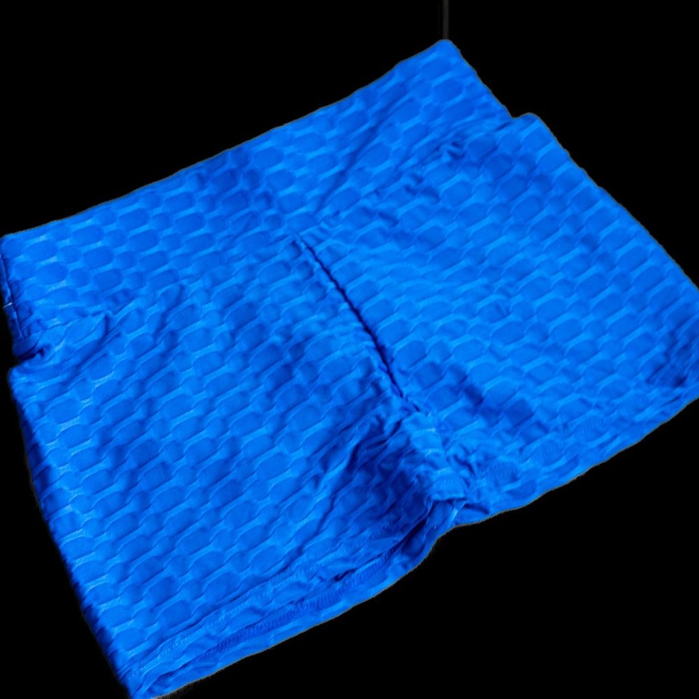 Comfy Forever Tiktok Scrunch Booty Shorts Royal Blue S-M